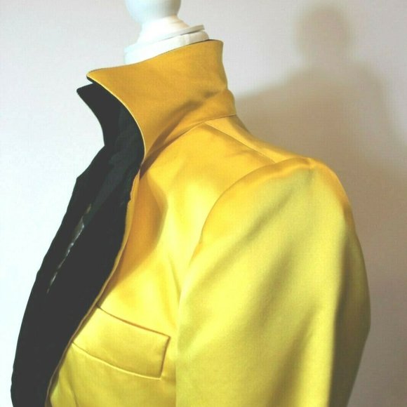 YSL Saint Laurent Rive Gauche Yellow Silk Sz S - Picture 4 of 15